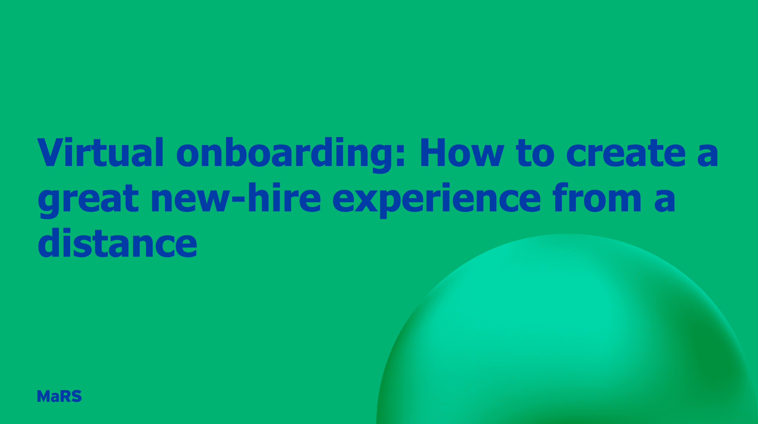 Virtual onboarding How to onboard a new hire from a distance Checklist